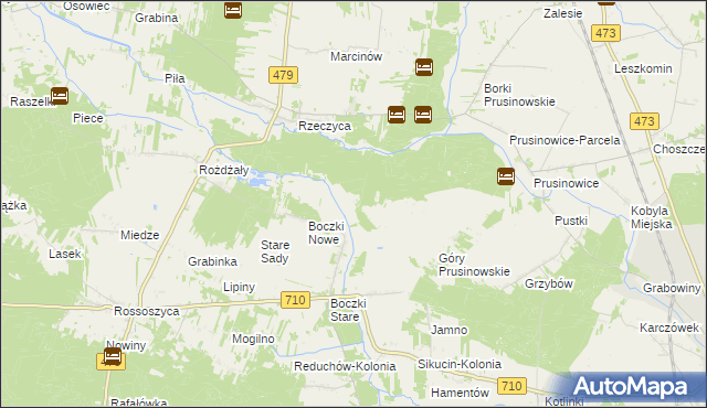 mapa Szczawno Rzeczyckie, Szczawno Rzeczyckie na mapie Targeo