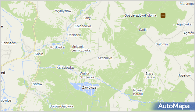 mapa Szczecyn, Szczecyn na mapie Targeo