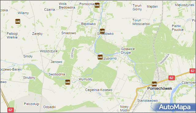 mapa Szczypiorno, Szczypiorno na mapie Targeo