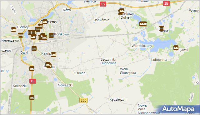 mapa Szczytniki Duchowne, Szczytniki Duchowne na mapie Targeo