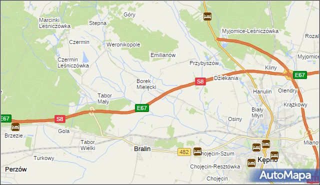 mapa Szklarka Mielęcka, Szklarka Mielęcka na mapie Targeo