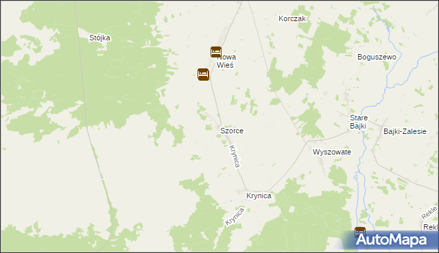 mapa Szorce, Szorce na mapie Targeo