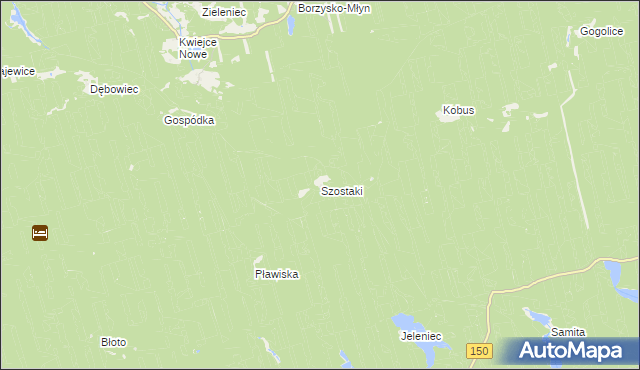 mapa Szostaki gmina Wronki, Szostaki gmina Wronki na mapie Targeo