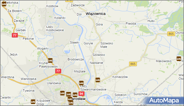 mapa Szówsko, Szówsko na mapie Targeo