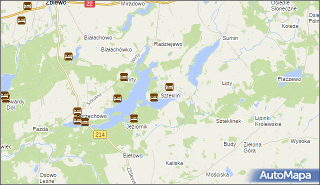 mapa Szteklin, Szteklin na mapie Targeo