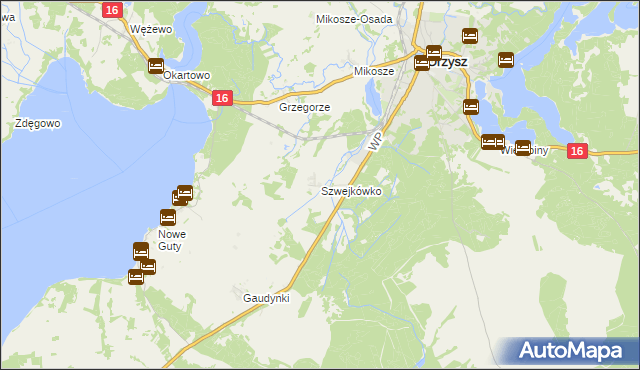 mapa Szwejkówko, Szwejkówko na mapie Targeo