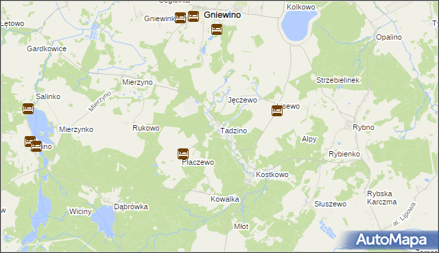 mapa Tadzino, Tadzino na mapie Targeo