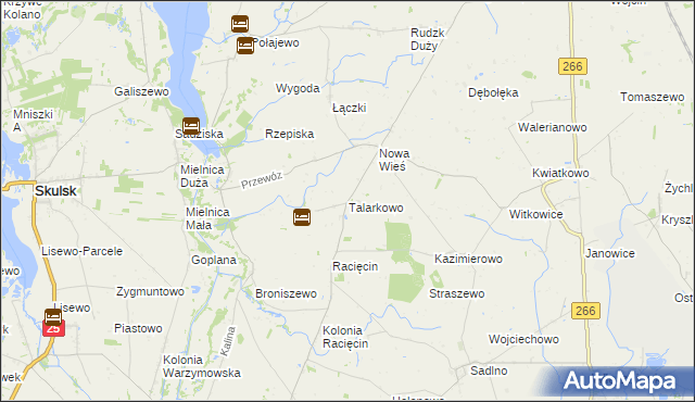 mapa Talarkowo, Talarkowo na mapie Targeo