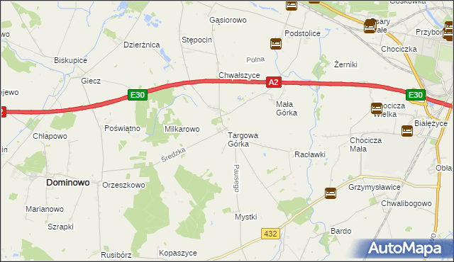 mapa Targowa Górka, Targowa Górka na mapie Targeo