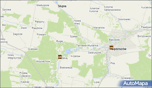 mapa Tarnawa-Wydanka, Tarnawa-Wydanka na mapie Targeo