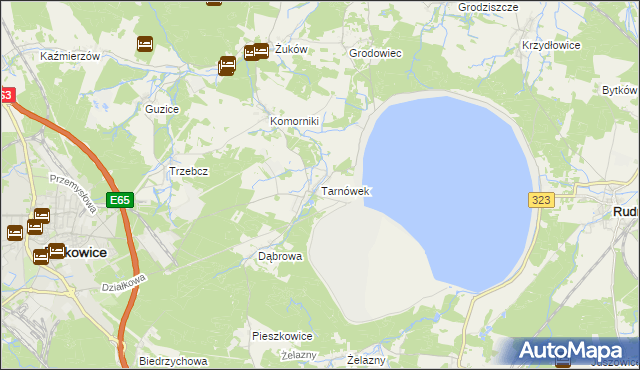 mapa Tarnówek gmina Polkowice, Tarnówek gmina Polkowice na mapie Targeo