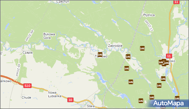 mapa Tarnowo gmina Szydłowo, Tarnowo gmina Szydłowo na mapie Targeo