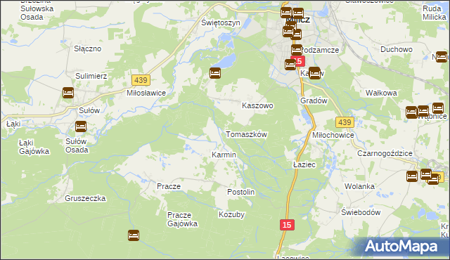 mapa Tomaszków, Tomaszków na mapie Targeo