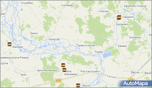 mapa Topilec-Kolonia, Topilec-Kolonia na mapie Targeo