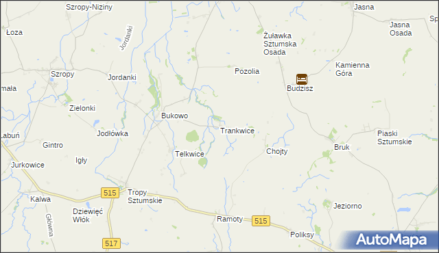 mapa Trankwice, Trankwice na mapie Targeo