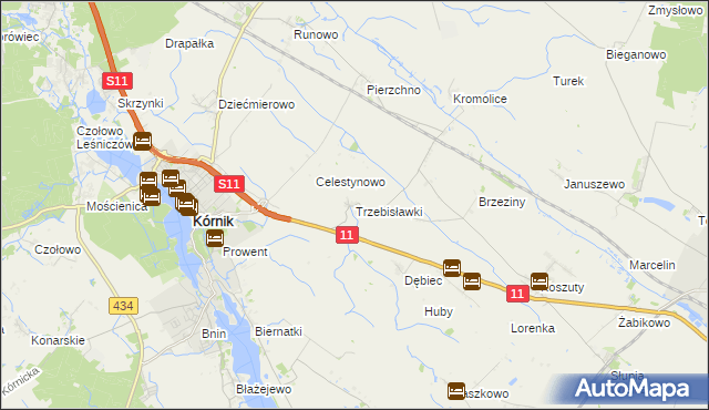 mapa Trzebisławki, Trzebisławki na mapie Targeo