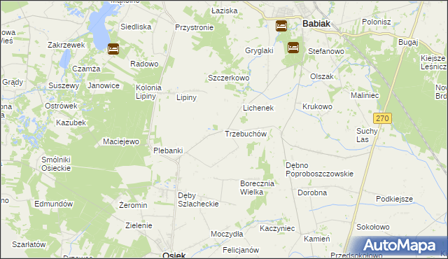 mapa Trzebuchów, Trzebuchów na mapie Targeo