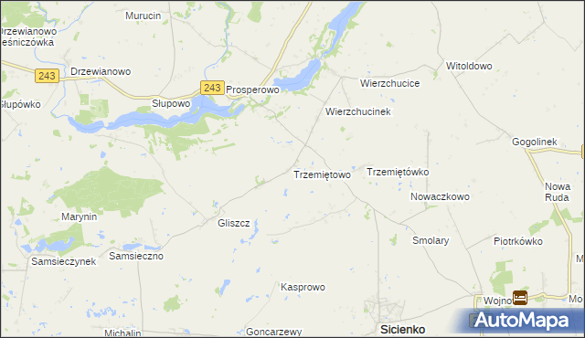 mapa Trzemiętowo, Trzemiętowo na mapie Targeo