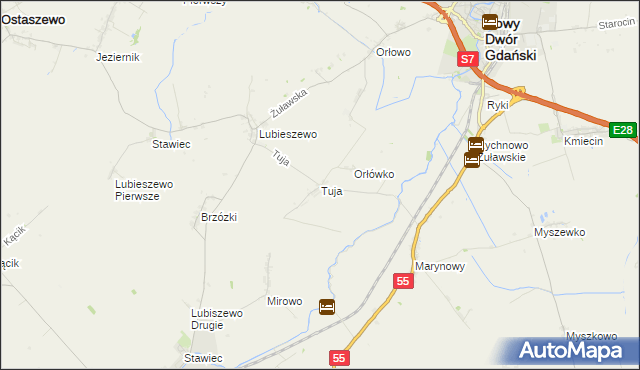 mapa Tuja, Tuja na mapie Targeo