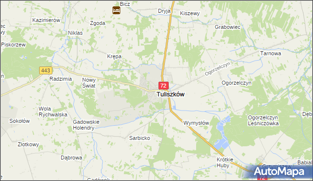 mapa Tuliszków, Tuliszków na mapie Targeo