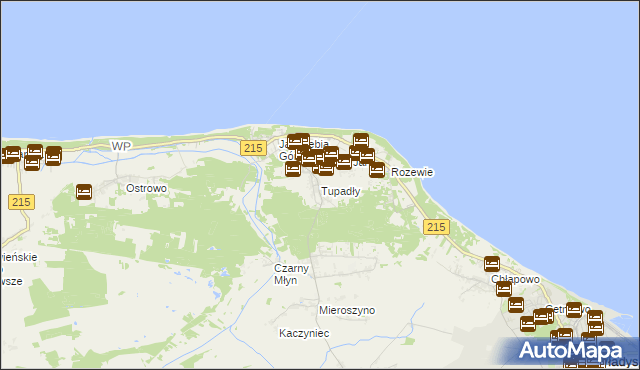 mapa Tupadły gmina Władysławowo, Tupadły gmina Władysławowo na mapie Targeo