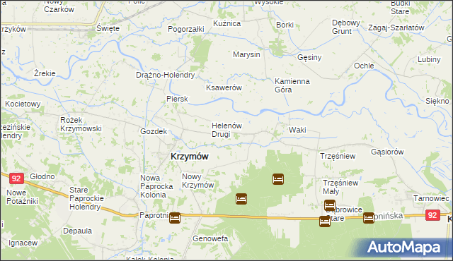 mapa Tury gmina Kościelec, Tury gmina Kościelec na mapie Targeo