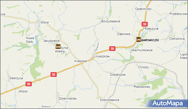 mapa Ucieszków, Ucieszków na mapie Targeo