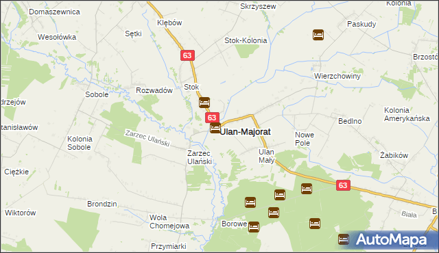 mapa Ulan-Majorat, Ulan-Majorat na mapie Targeo