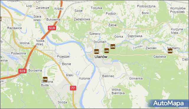 mapa Ulanów powiat niżański, Ulanów powiat niżański na mapie Targeo