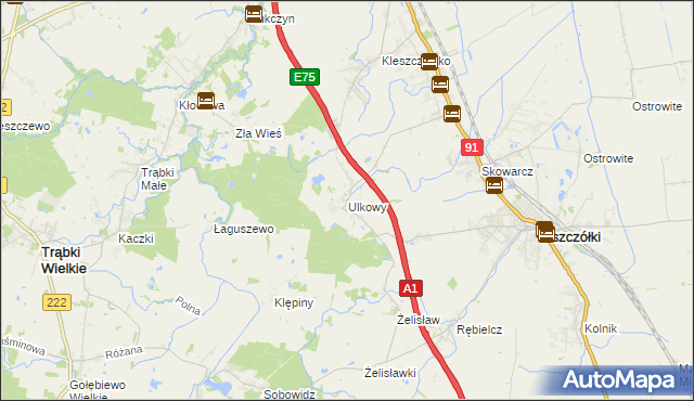 mapa Ulkowy, Ulkowy na mapie Targeo