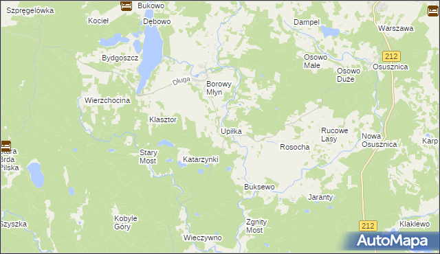 mapa Upiłka, Upiłka na mapie Targeo