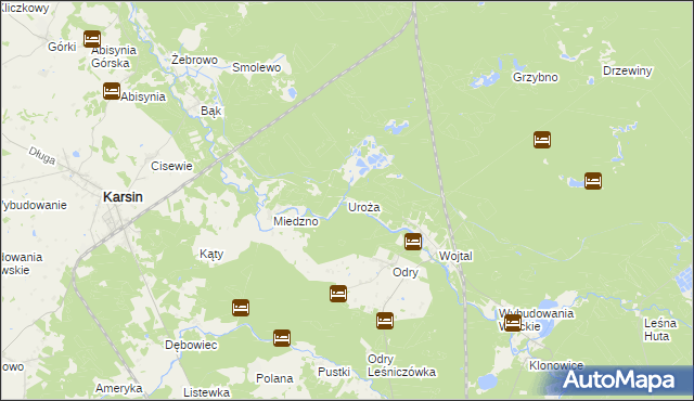 mapa Uroża, Uroża na mapie Targeo