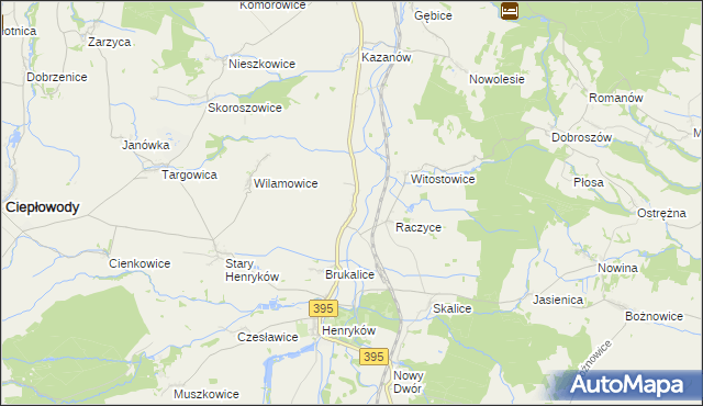 mapa Wadochowice, Wadochowice na mapie Targeo