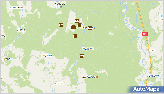 mapa Wądołek, Wądołek na mapie Targeo