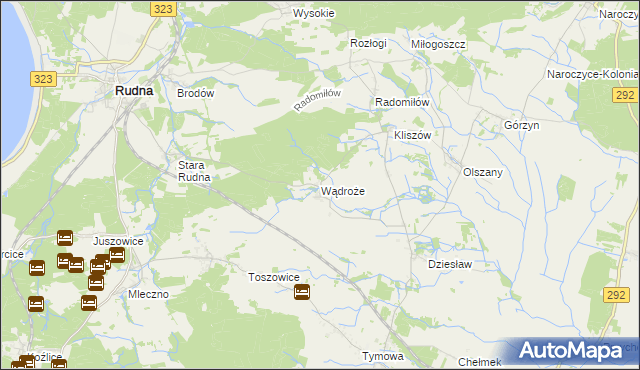 mapa Wądroże, Wądroże na mapie Targeo