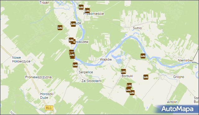 mapa Wajków, Wajków na mapie Targeo