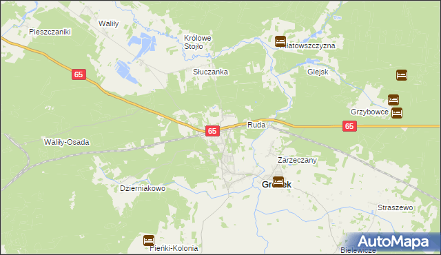 mapa Waliły-Stacja, Waliły-Stacja na mapie Targeo
