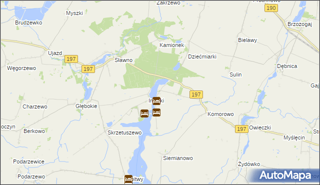 mapa Waliszewo gmina Kłecko, Waliszewo gmina Kłecko na mapie Targeo