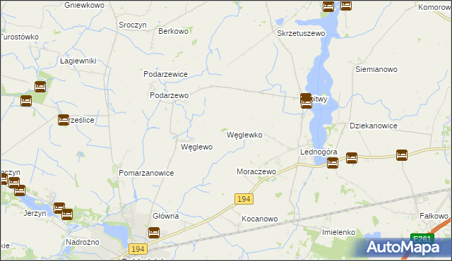 mapa Węglewko, Węglewko na mapie Targeo