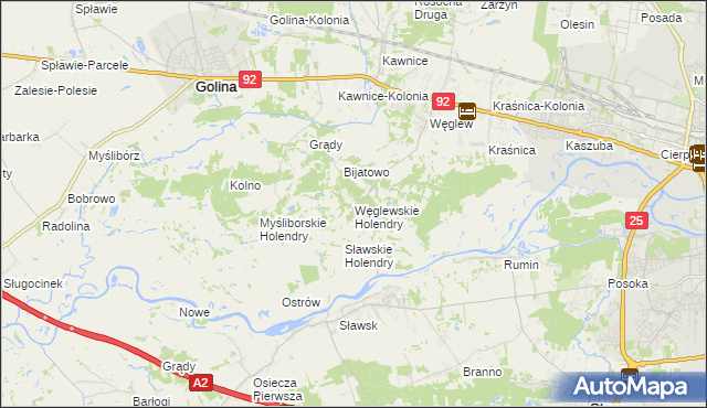 mapa Węglewskie Holendry, Węglewskie Holendry na mapie Targeo