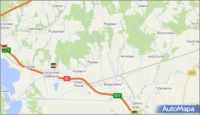 mapa Weklice, Weklice na mapie Targeo