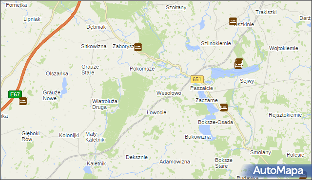 mapa Wesołowo gmina Szypliszki, Wesołowo gmina Szypliszki na mapie Targeo