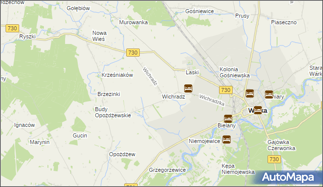 mapa Wichradz, Wichradz na mapie Targeo