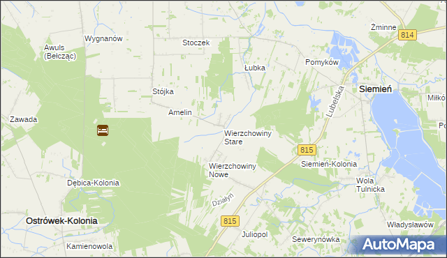 mapa Wierzchowiny Stare, Wierzchowiny Stare na mapie Targeo