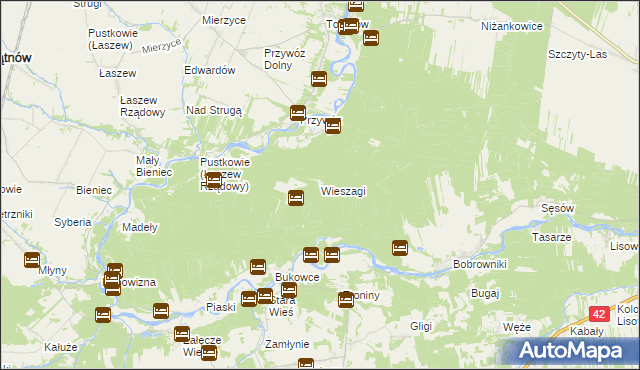 mapa Wieszagi, Wieszagi na mapie Targeo