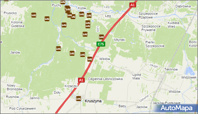 mapa Wikłów, Wikłów na mapie Targeo