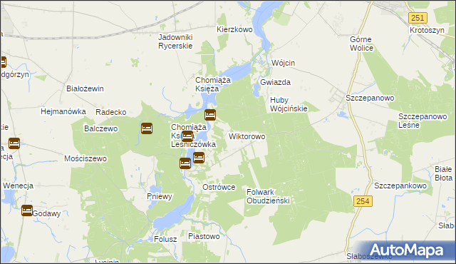 mapa Wiktorowo gmina Gąsawa, Wiktorowo gmina Gąsawa na mapie Targeo