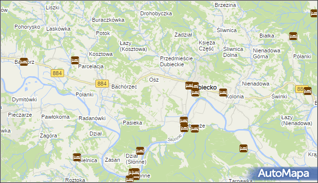 mapa Winne-Podbukowina, Winne-Podbukowina na mapie Targeo