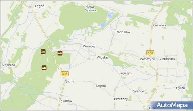 mapa Wioska gmina Niechlów, Wioska gmina Niechlów na mapie Targeo