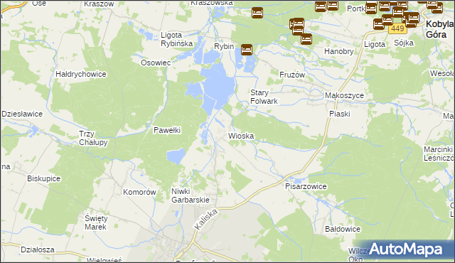 mapa Wioska gmina Syców, Wioska gmina Syców na mapie Targeo